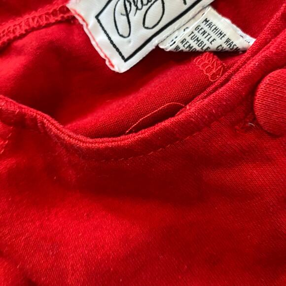 Players Sport Vintage Red Button-up Oversized Shirt Top Womens Small - Picture 13 of 16